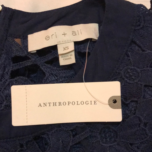 NWT Anthropologie Eli + Ali Remy Swing Top Navy - Picture 7 of 8